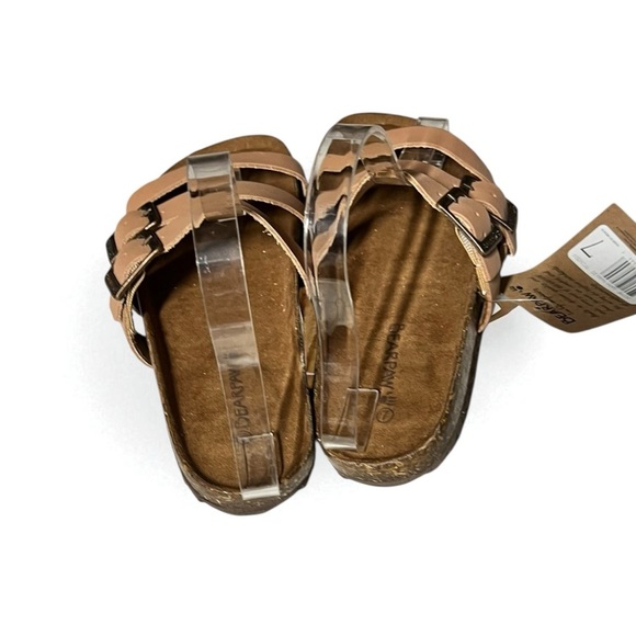 🌻NEW w/tags BearPaw Mercedes Brown Strappy Leather Sandals | Women's Size 7 - Picture 4 of 11